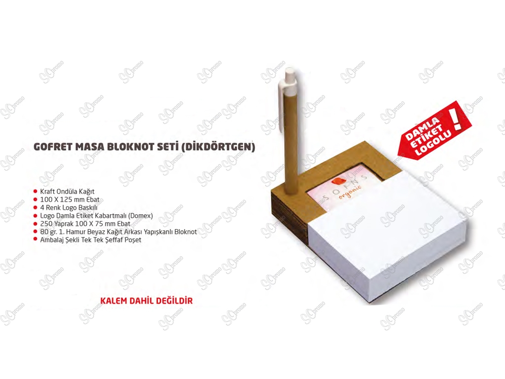Gofret Masa Bloknot Seti